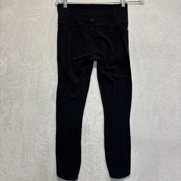 Athleta Women's Chakra 7/8 Tight Powervita Leggings Black Size Small Laser Cut - Picture 8 of 16